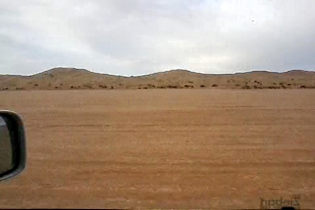 Вид такыра, а за ним барханы. Цвет вблизи разительно отличается. Там понимаешь, почему пески назвали - чёрными.