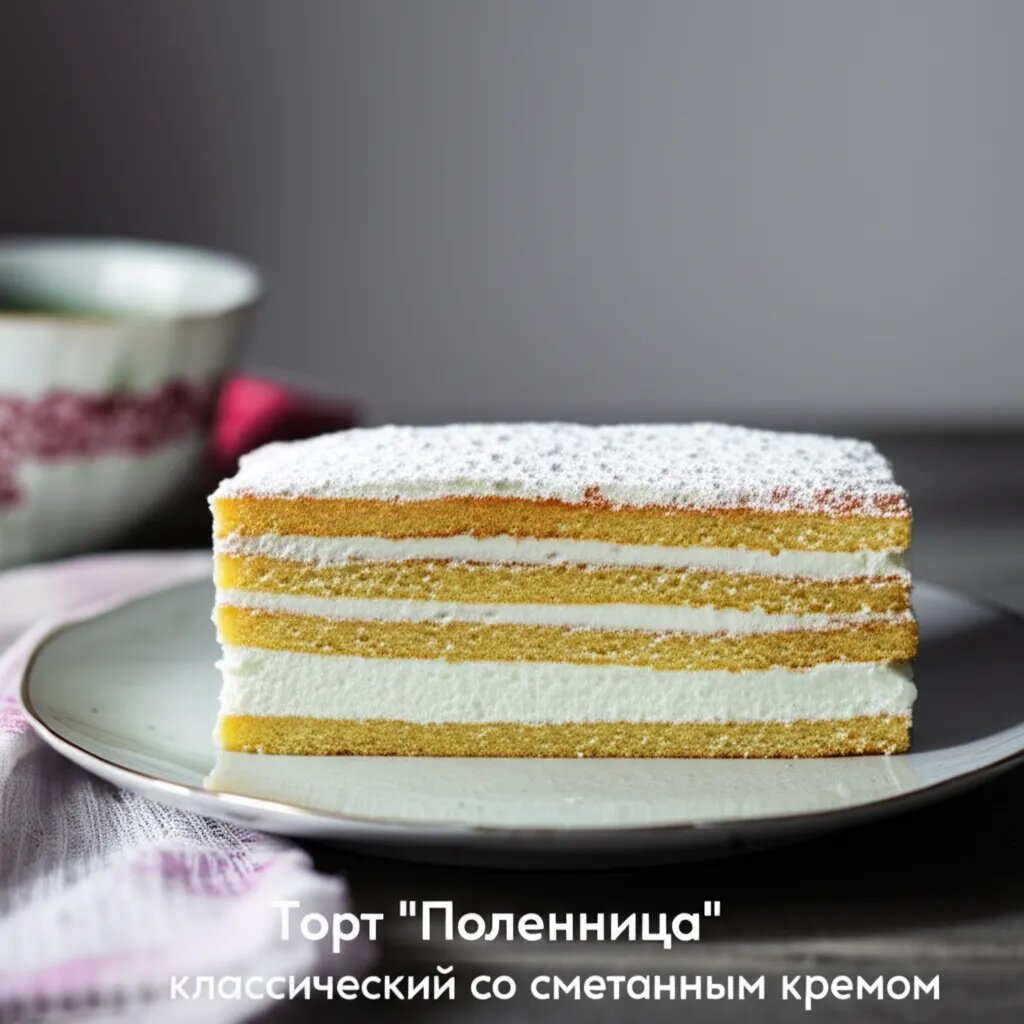    Торт "Поленница" классический со сметанным кремом Евгения Супова