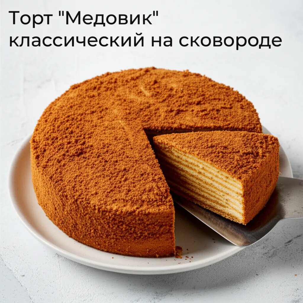    Торт "Медовик" классический на сковороде Евгения Супова