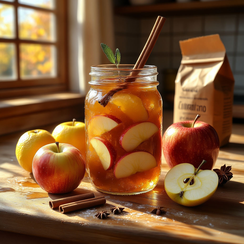 Яблочный джем без сахара