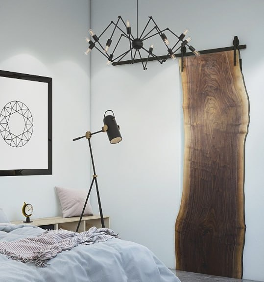 Декоративная панель в спальню из слэба