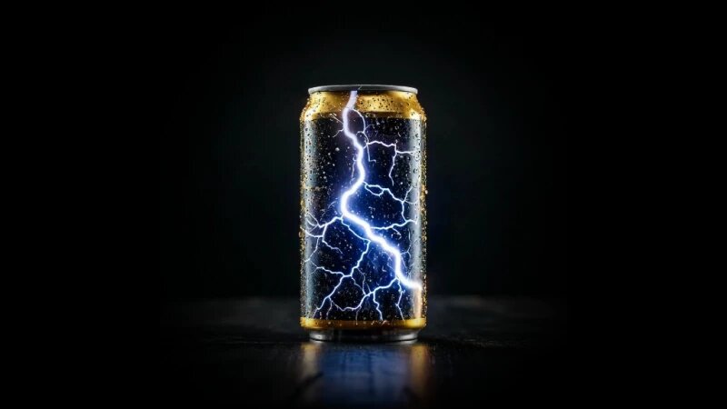     Жестяная банка. Энергетик. Энергетический напиток. Нейросети