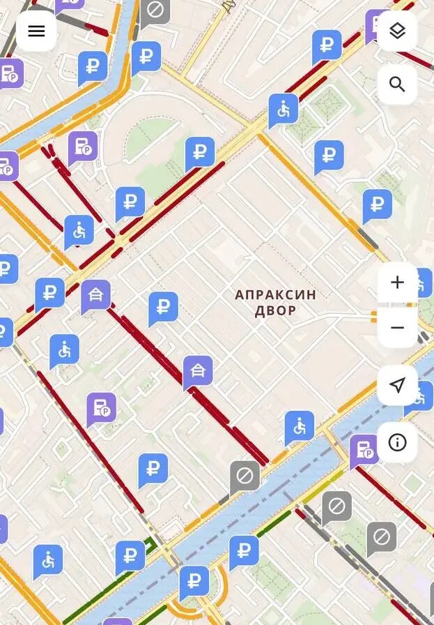    Фото: скрин в приложении «Парковки Санкт-Петербурга»