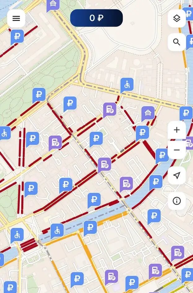    Фото: скрин в приложении «Парковки Санкт-Петербурга»