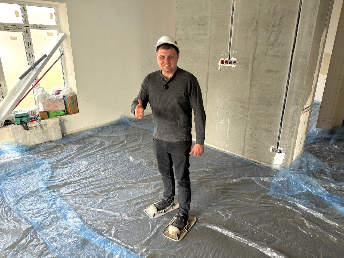 Устройство полусухой стяжки пола 