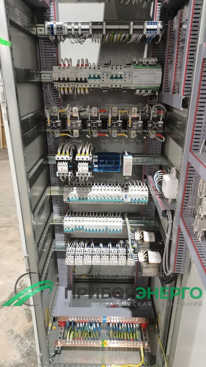 Пример щита управления электрооборудованием от «НТК Приборэнерго»