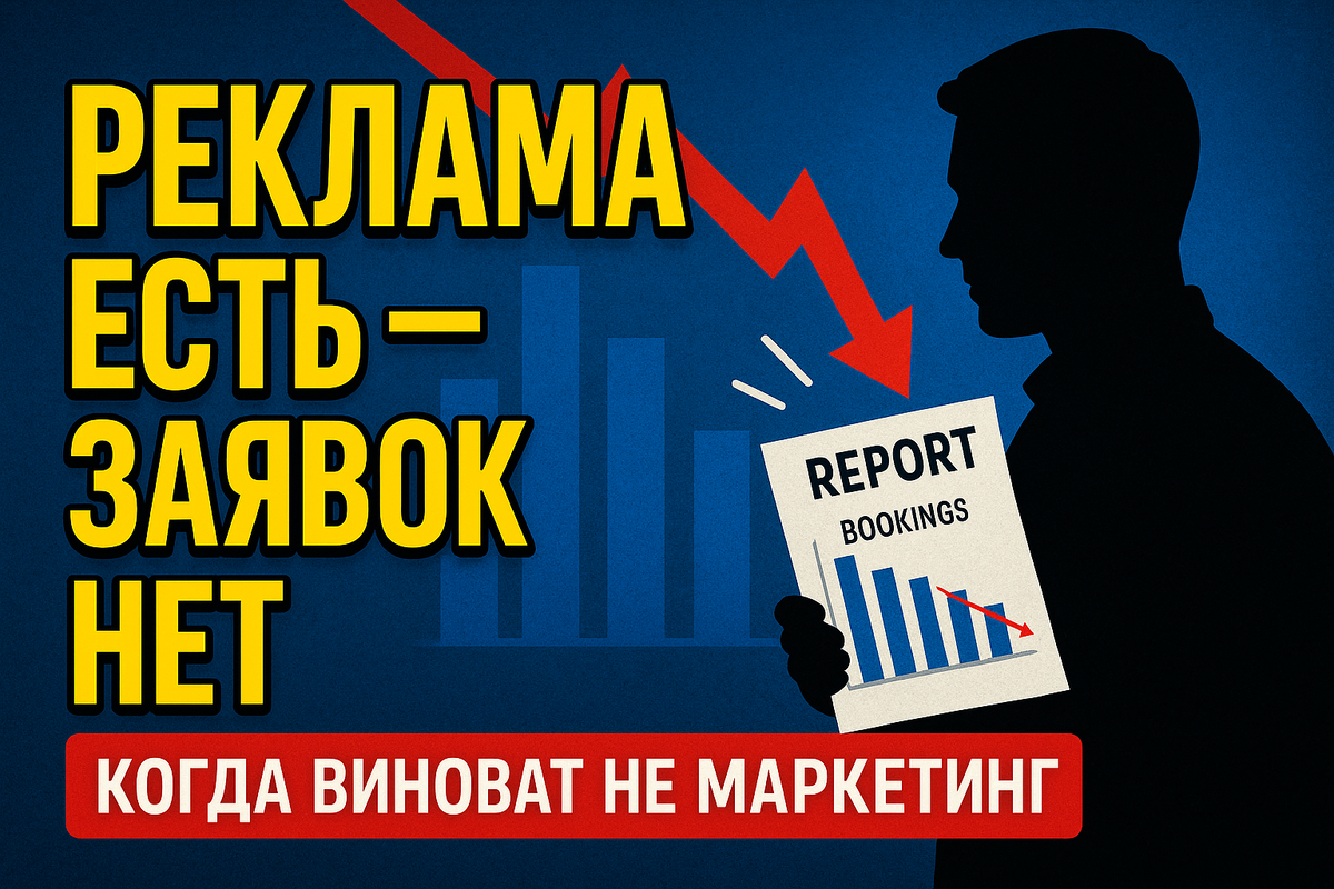 Самая частая фраза после слабого сезона: «Реклама не сработала».
Но в 8 из 10 случаев причина не в рекламе.
 Трафик есть, люди заходят на сайт, смотрят - и… не бронируют.
Давайте разберемся, где искать настоящую причину, прежде чем винить маркетолога или отключать рекламу.
