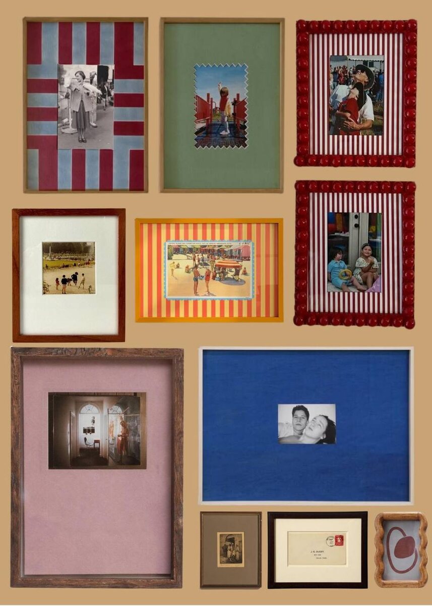 Как гармонично смотрятся яркие фоны и разноцветные рамки.