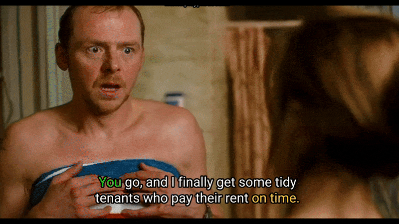 Ты уходишь, и у меня наконец появятся жильцы, которые платят за квартиру вовремя. 