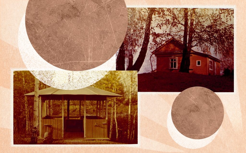 Первые летние домики и беседки, построенные на базе. Источник: архив «Озерков»