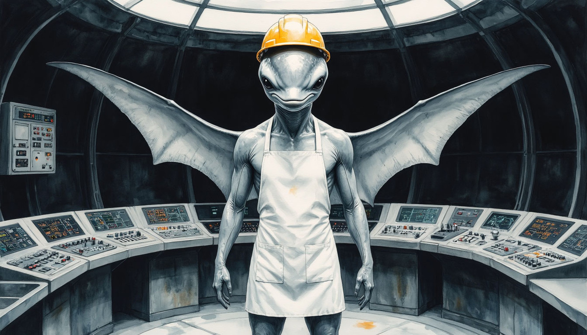 Пришелец в строительной каске и кухонном фартуке. И здесь нет воздуха! Совсем! // Месяц мучений с Алисой Яндексовной Скайнетовой