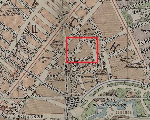 План из путеводителя Суворина 1911 года