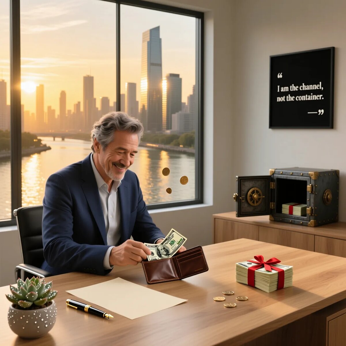 Он не хранит деньги. Он позволяет им течь — и они приходят к нему сами.