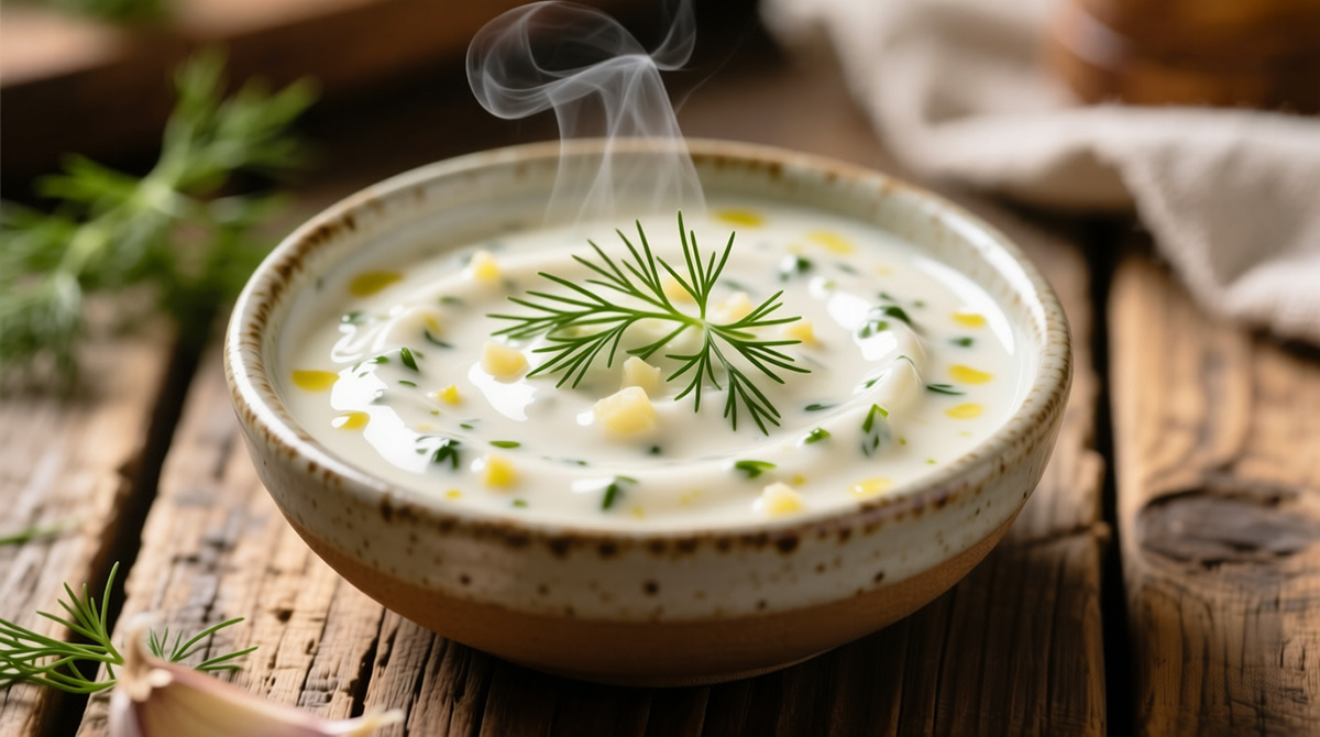 Чесночно-сливочный маринад с укропом