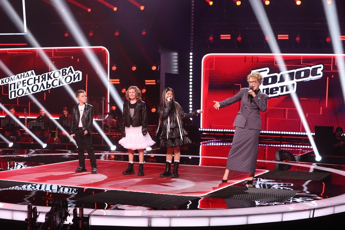 Кадр из шоу "Голос.Дети"-2025, Первый канал, двенадцатый сезон