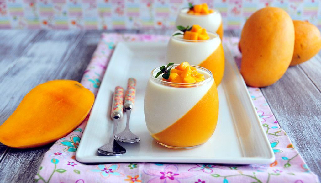 Панна Котта с кремом из манго