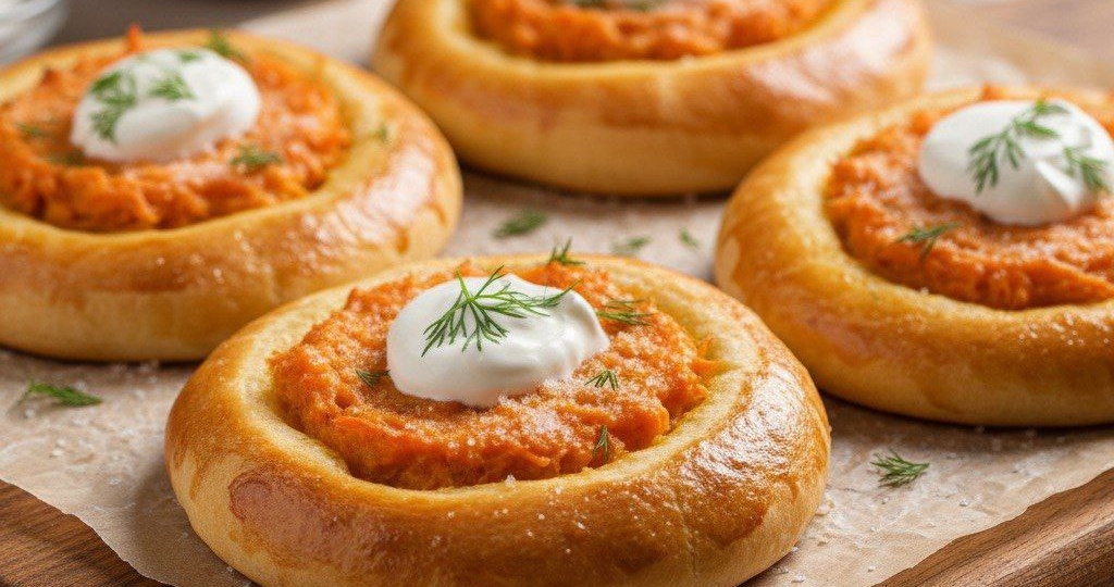 Шаньги с морковью: солнечные булочки для всей семьи