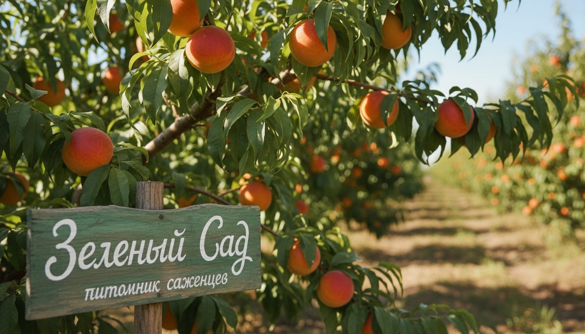 Посадка саженцев нектарина в Омске.