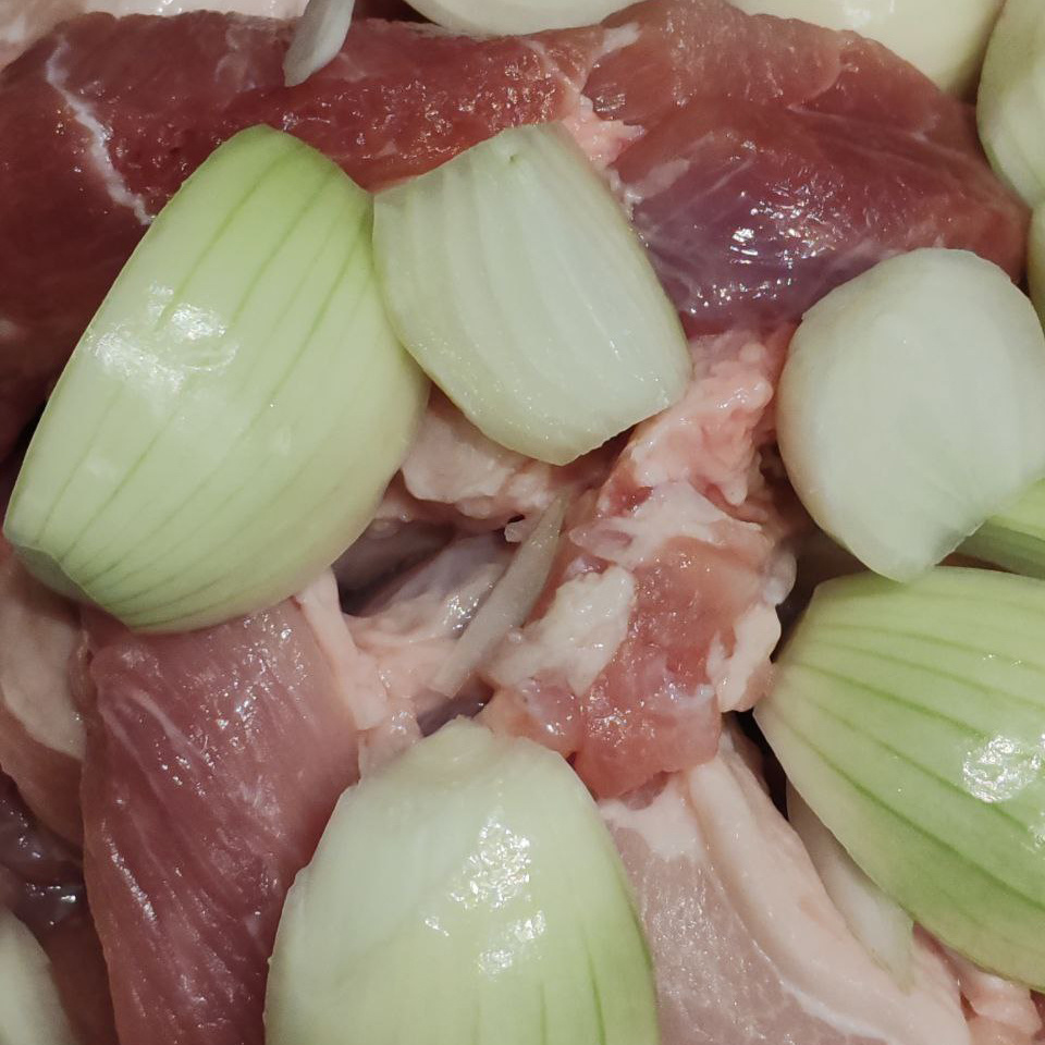 Заготовка мясо и лук