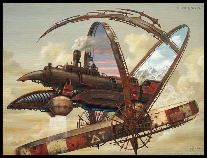 © Ярослав Ясниковски. (Jaroslaw Jasnikowski). Тройной портал. Холст, масло. 35 х 45см. 2025.