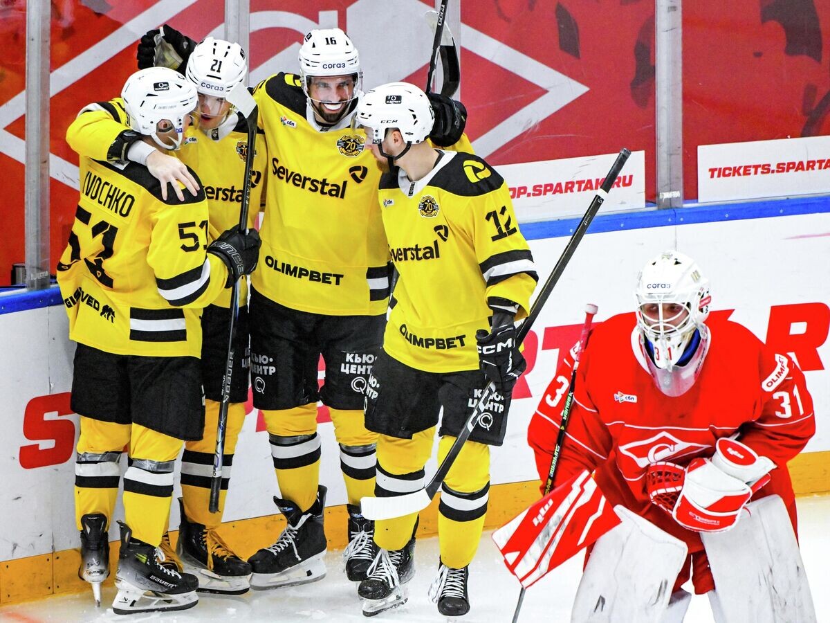    Хоккей. КХЛ. "Спартак" (Москва) - "Северсталь" (Череповец)© РИА Новости / Сергей Гунеев