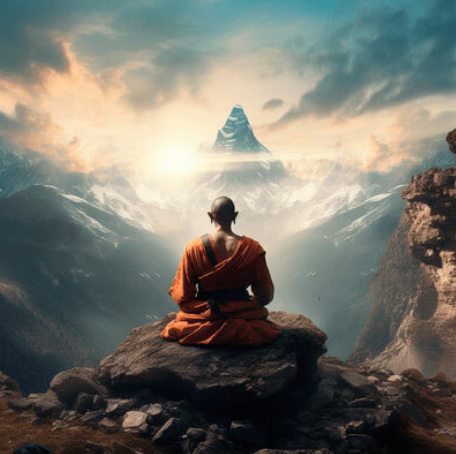 Будда спускается с небесных высот спасать несчастных существ