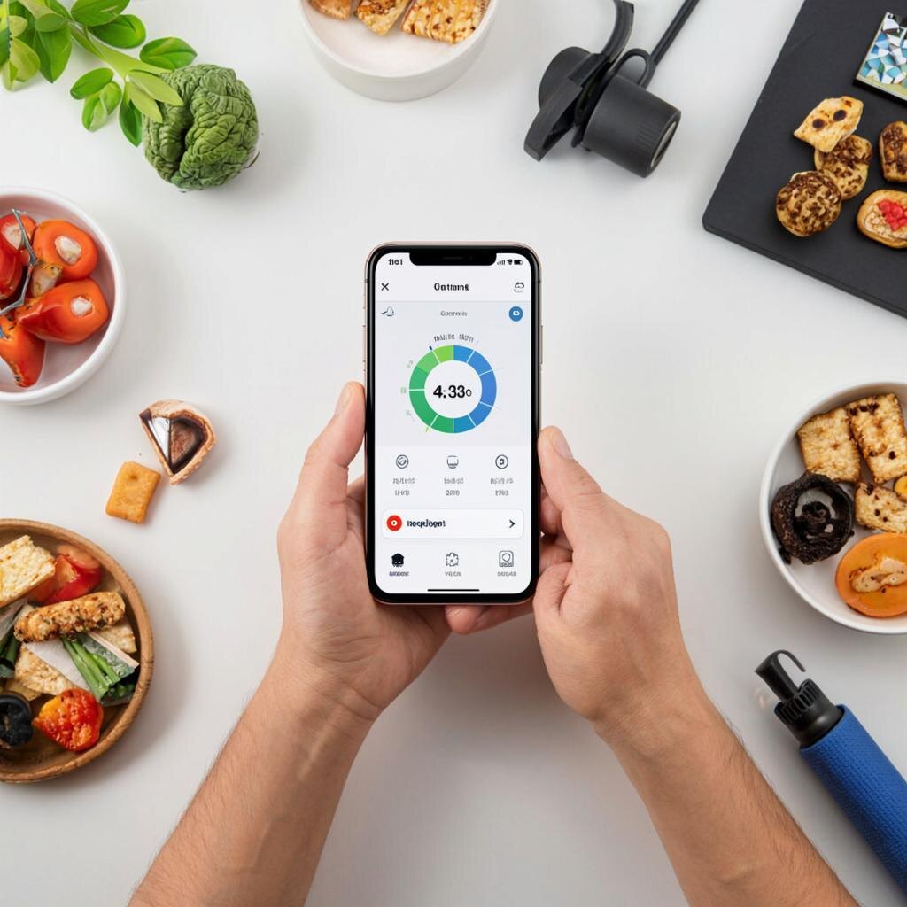 Экран калькулятора калорий для расчёта рациона при похудении