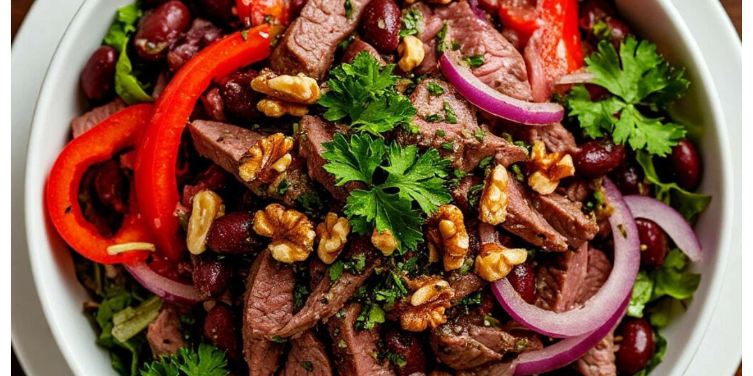 Салат "Тбилиси" с говядиной и фасолью: Классический рецепт для вашего стола