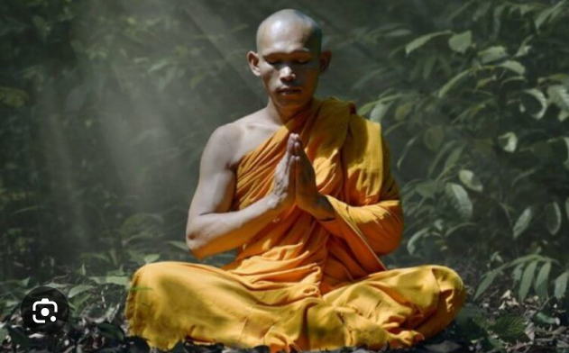 Будда молится о спасении свиньи