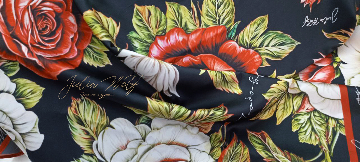 Платок из коллекции "Любовь" из шелка Армани