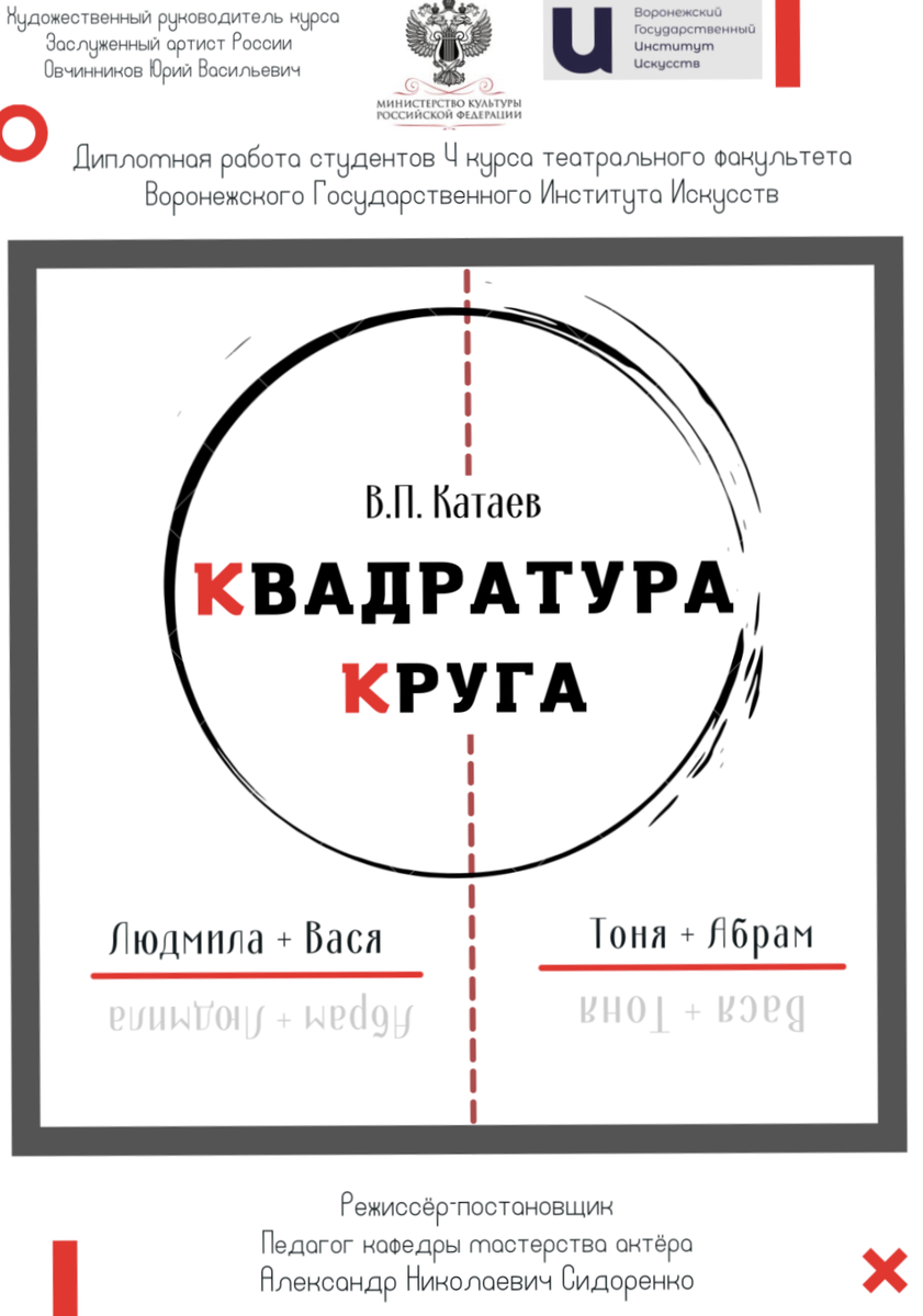 2022 г.. Афиша Воронежского Дома актера. Студенческая работа. Из свободных источников в интернете.