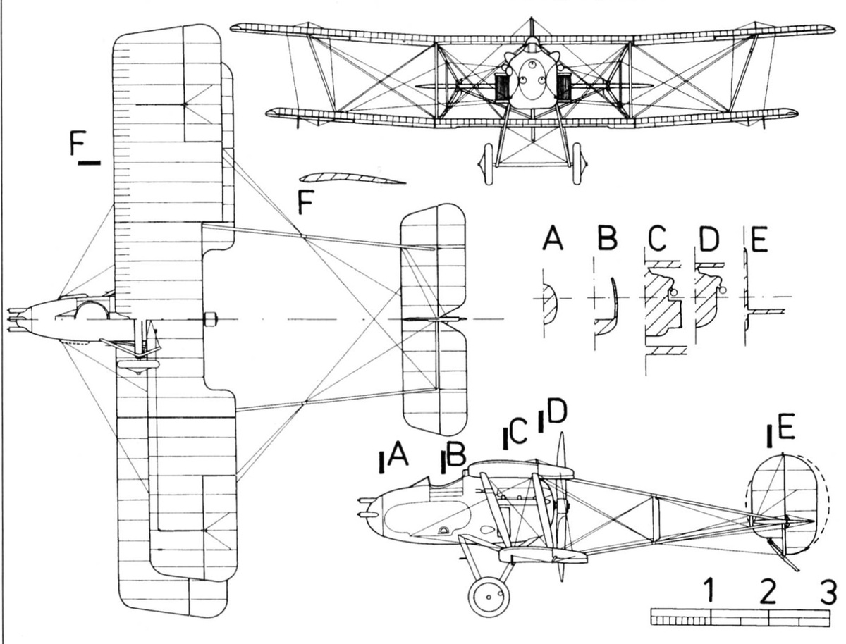схема первого прототипа Vickers F.B.26 Vampire I (B1484)