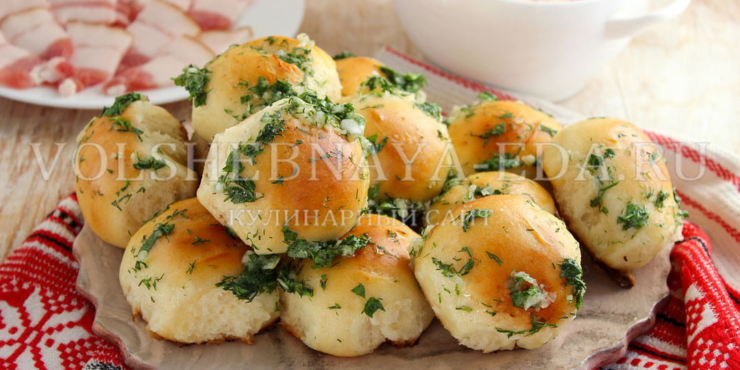 Пампушки к борщу с чесноком