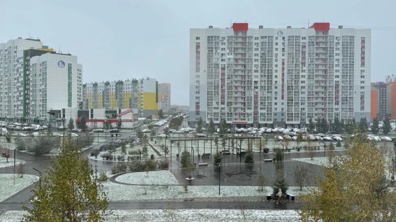     Первый снег в Барнауле. Altapress.ru