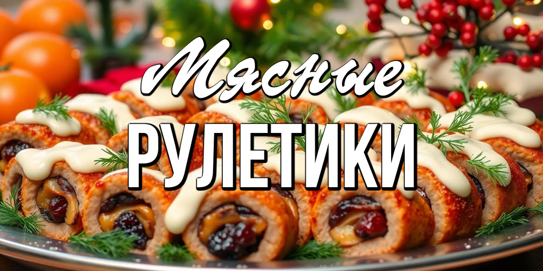 🎄 Сразу 3 рецепта мясных рулетиков на праздничный стол