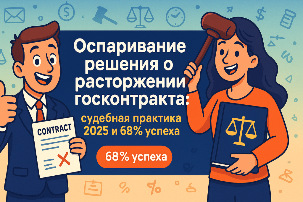    Оспаривание решения о расторжении госконтракта: судебная практика 2025 и 68% успеха