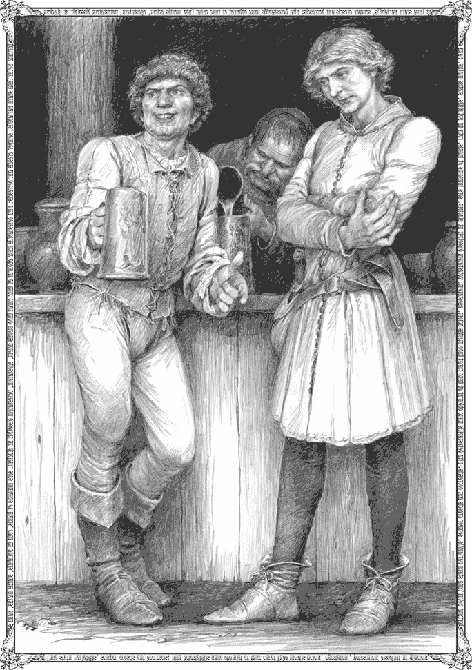 Рейневан и Шарлей. Иллюстрация Дениса Гордеева