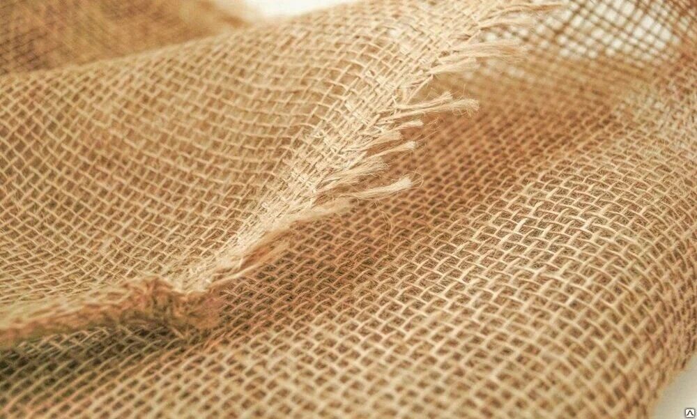Фото: джутовая ткань - мешковина.