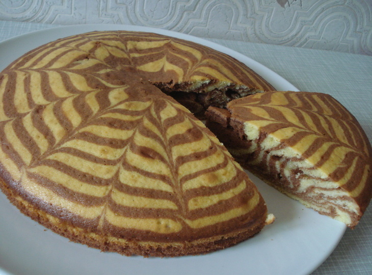 Торт «Зебра»:рецепт