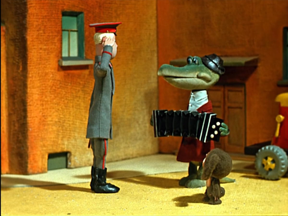 Кадр из мультфильма "Чебурашка", 1972, СССР.