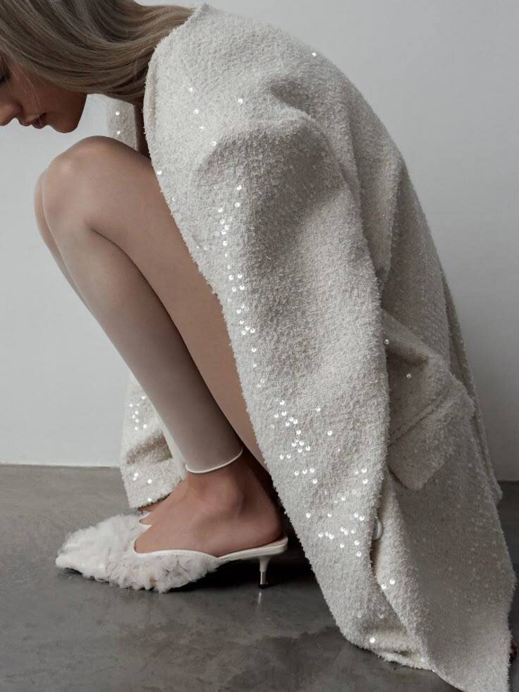 Пайетки на жакетах.