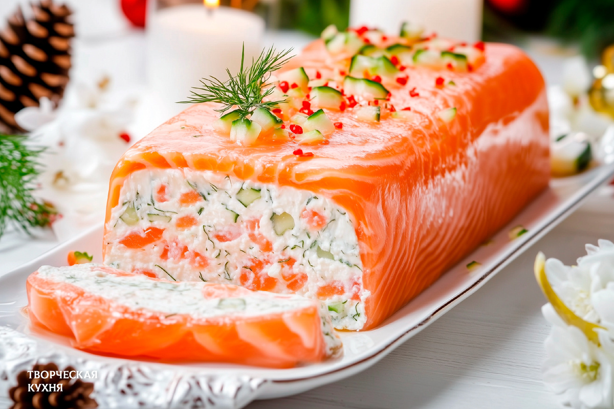 Террин из лосося со сливочным сыром