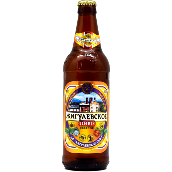 На этикетке здание Жигулевского пивзавода (Самара). Не является рекламой. Источник: https://samarabeer.ru/products/beer/zhigulevskoe/