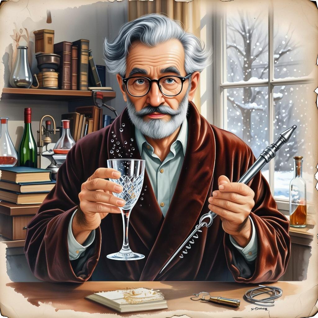 Застал я его в кабинете, больше напоминающем капитанскую рубку корабля, заблудившегося в океане мировой истории напитков