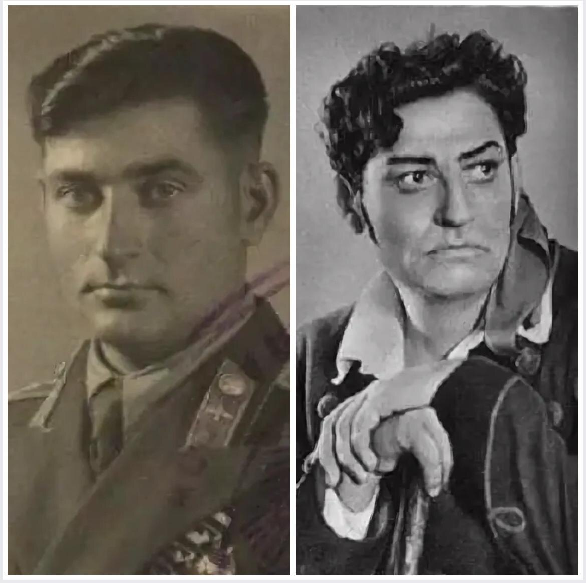 Филипп Васильевич Пархоменко, справа - в роли Хозе в опере "Кармен".