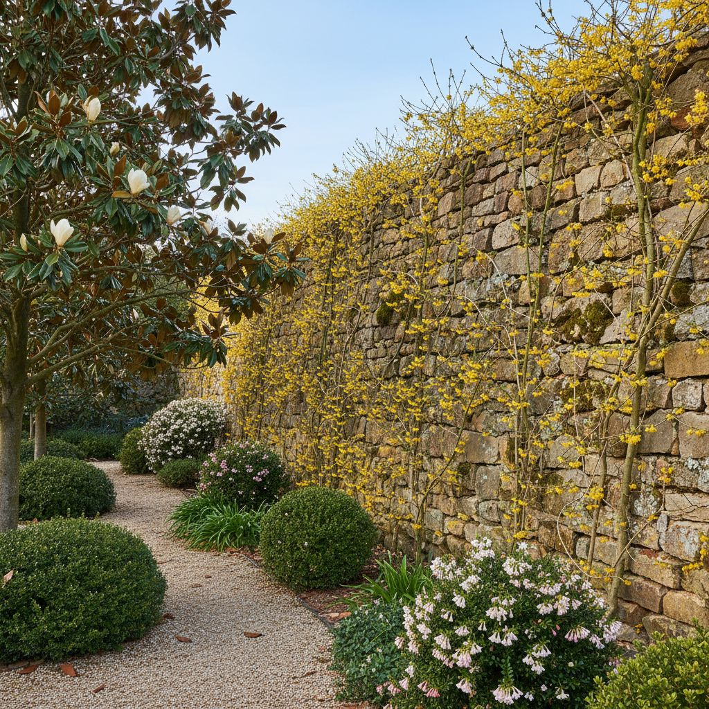 Магнолия грандифлора, абелия, жасмин