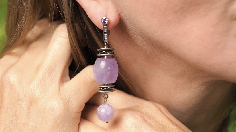 Серьги с Аметистом из каталога украшений бренда Кеклик