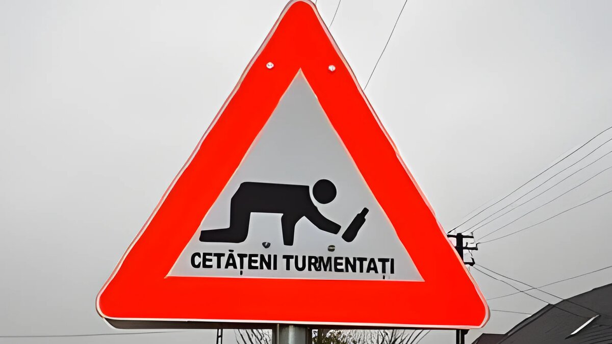 Подобные знаки устанавливают в Румынии рядом с популярными барами