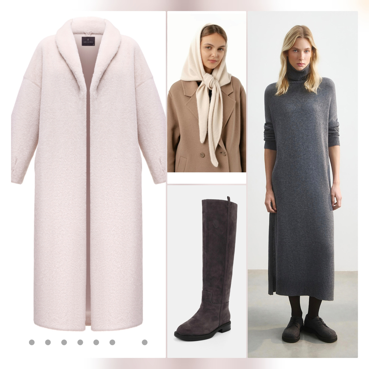 Шубка под норку Vera Yakimova, косынка Marmalato, платье All we need, сапоги Valley на Ламоде