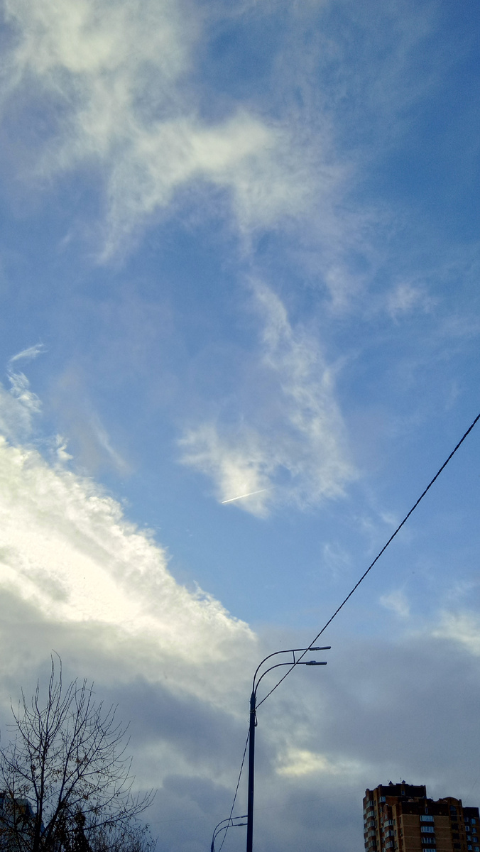 Снег перестал идти, ветер тучи разогнал. Фото автора.